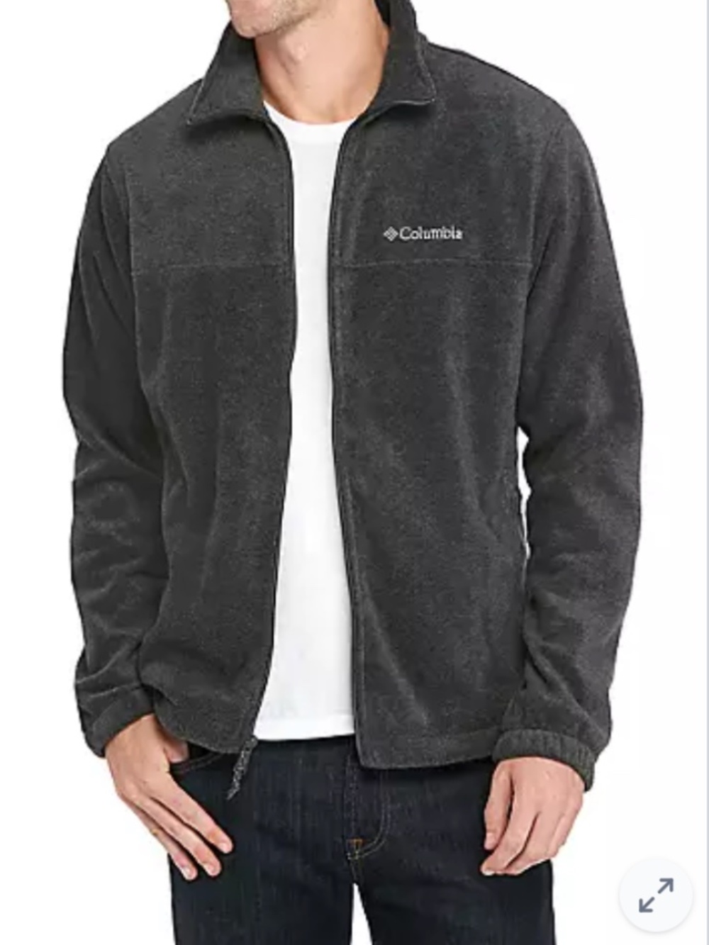 Men's Columbia Gray Fleece Jacket